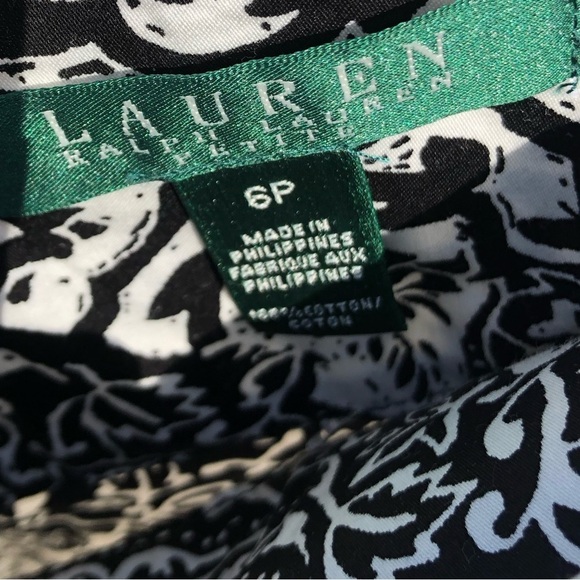 LRL Cotton Black & White flare Skirt 6P - Picture 9 of 12